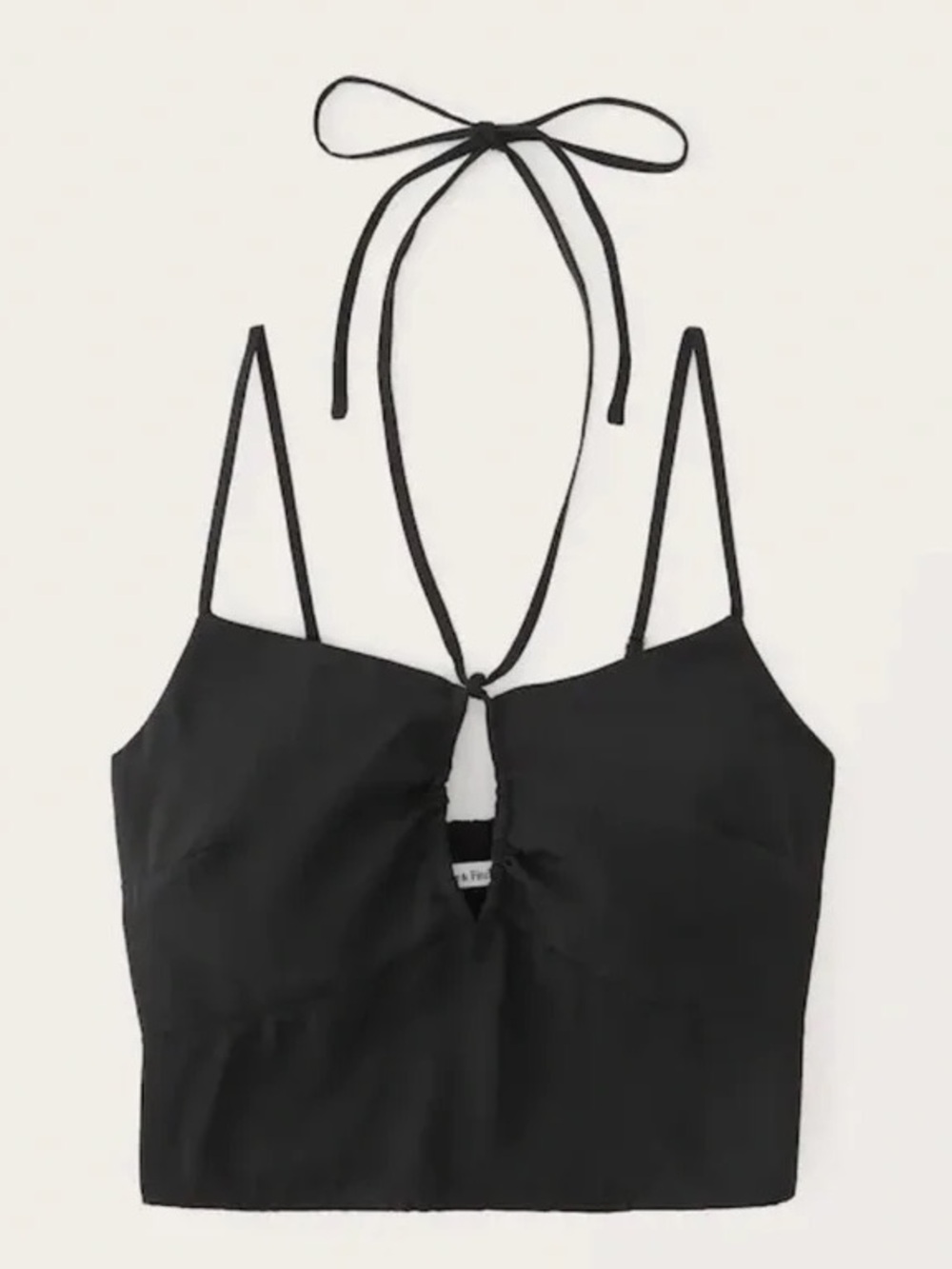 A&F • Strappy Keyhole Cami cropped halter tie neck crop top tank